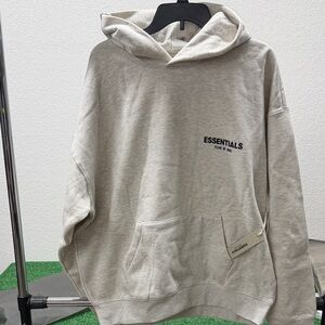 Essentials Fear of God Light Oatmeal  Hoodie for Men size large